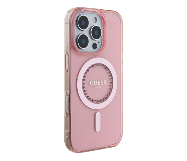 GUESS IML Rhinestones do iPhone 16 Pro Max różowy - 1278295 - zdjęcie 3